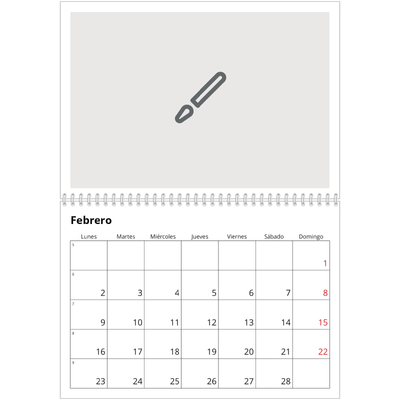 Calendario personalizado doble A4 — Diseña tu producto [Febrero]