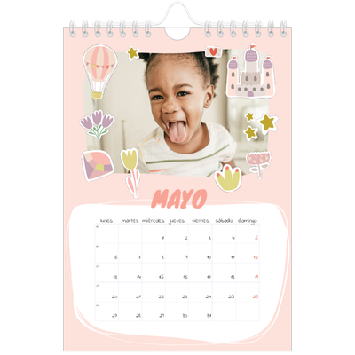 Calendario personalizado A5 — Unicornio arcoíris [portada]