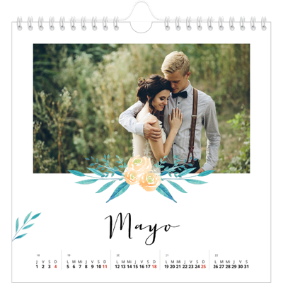 Calendarios Cuadrados — Ilustraciones de flores [portada]