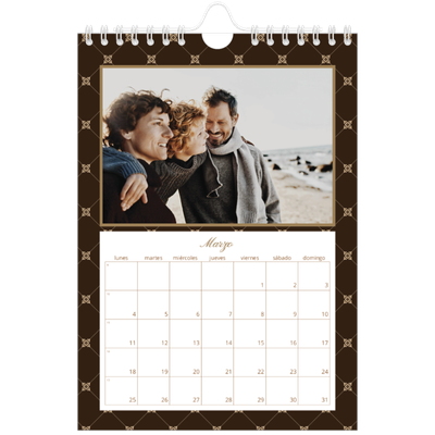 Calendario personalizado A5 — Vintage monocromo [Marzo]