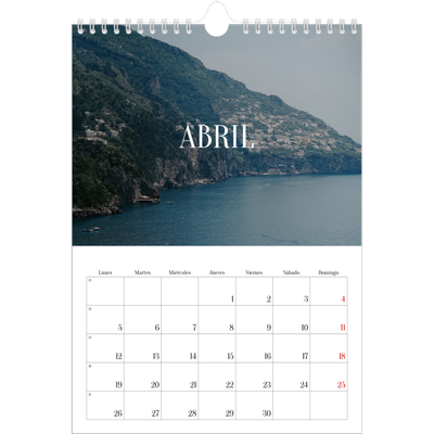 Calendario personalizado A4 — Escapada infinita [Abril]