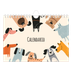 Calendario personalizado A5 — Perros y garabatos [portada]