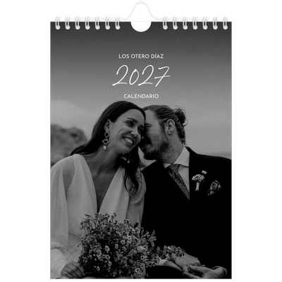 Calendario personalizado A5 — Escritura elegante [portada]