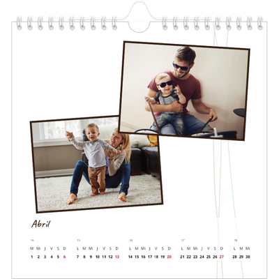 Calendarios Cuadrados — Papel de regalo floral [Abril]