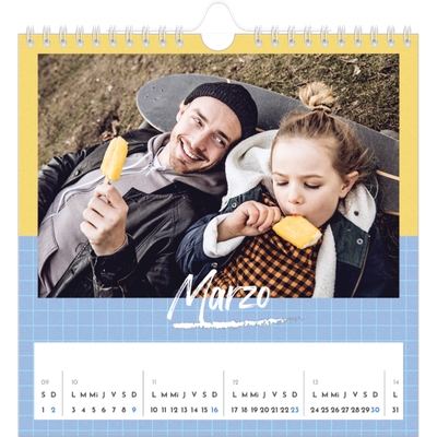 Calendarios Cuadrados — Color y patrón [Marzo]