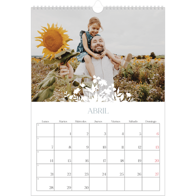 Calendarios A3 — Motivo floral [Abril]