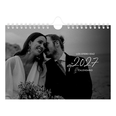 Calendario personalizado A5 — Escritura elegante [portada]