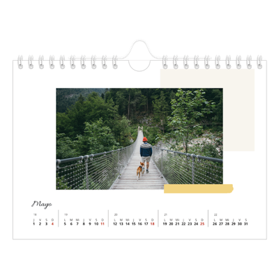 Calendario personalizado A5 — Tonos apagados [portada]