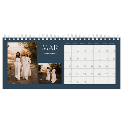 Calendarios de mesa — Pizarra y caligrafía [Marzo]