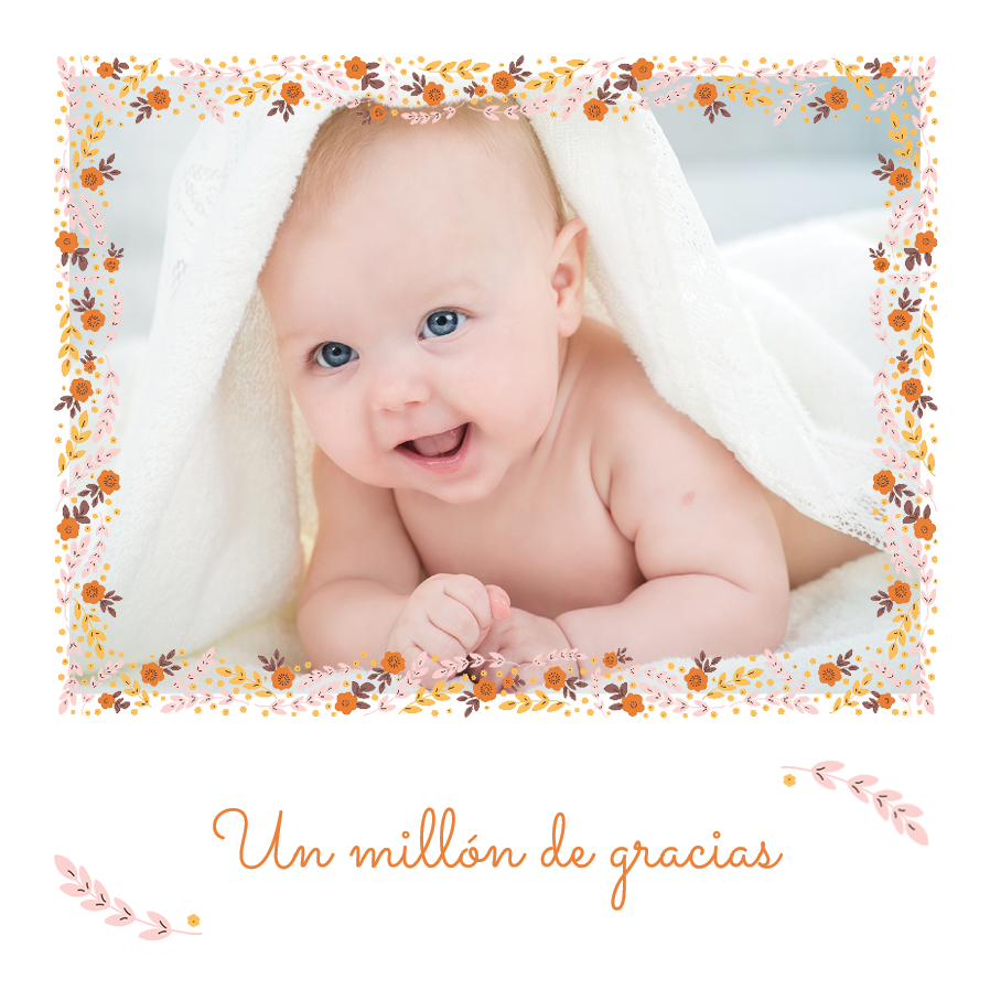 Tarjetas de agradecimiento — Marco otoñal