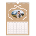 Calendario personalizado A5 — Papel kraft y lazo [Febrero]
