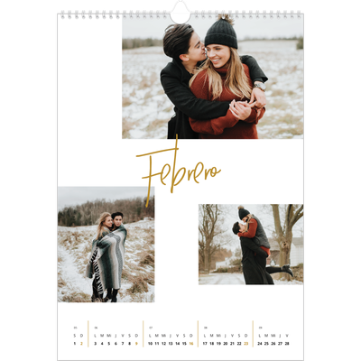 Calendarios A3 — Rotulador dorado [Febrero]