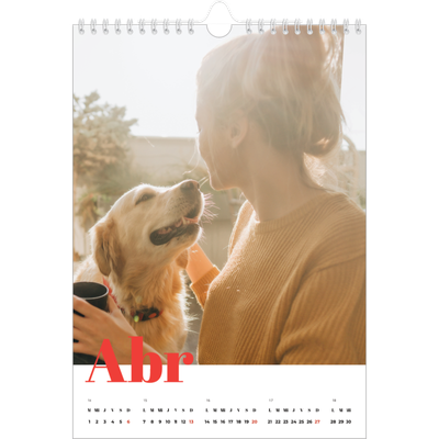 Calendario personalizado A4 — Un año genial [Abril]