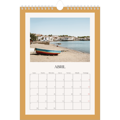 Calendario personalizado A4 — Colores clásicos [Abril]