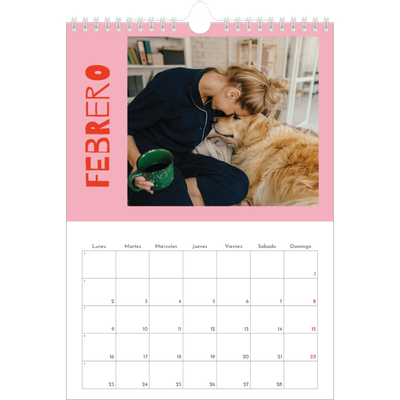 Calendario personalizado A4 — Divertido y colorido [Febrero]