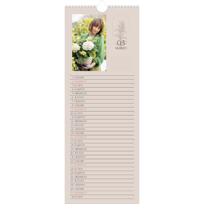 Calendario de cocina  — Botánica sencilla [Marzo]