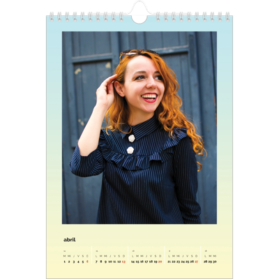 Calendario personalizado A4 — Tonos pastel [Abril]