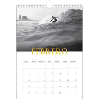 Calendario personalizado A4 — Estilo Heritage [Febrero]