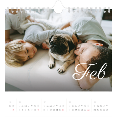 Calendarios Cuadrados — Mes escrito a mano [Febrero]