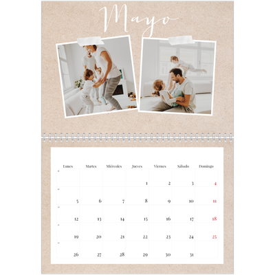 Calendario personalizado doble A4 — Calendario scrapbook [portada]