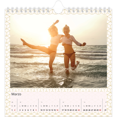 Calendarios Cuadrados — Geométrico [Marzo]