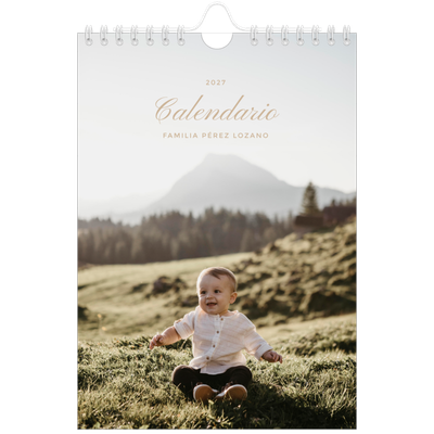 Calendario personalizado A5 — Cajas de tiras de fotos [portada]