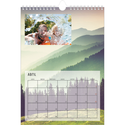 Calendario personalizado A4 — De vuelta a la naturaleza [Abril]