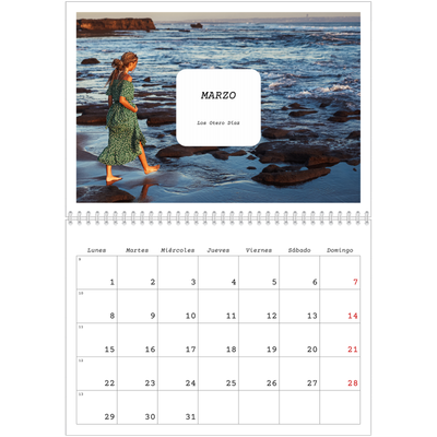 Calendario personalizado doble A4 — La historia completa [Marzo]