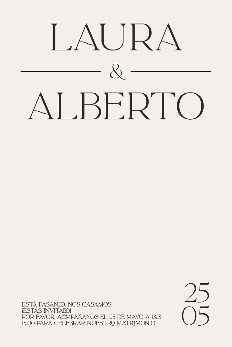 Invitaciones — Tipografía elegante