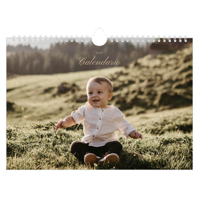 Calendario A4 horizontal — Cajas de tiras de fotos [portada]