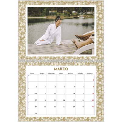 Calendario personalizado doble A4 — Floreciendo [Marzo]