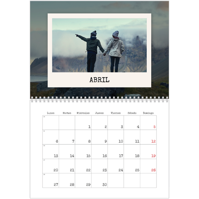 Calendario personalizado doble A4 — La edición de retratos [Abril]