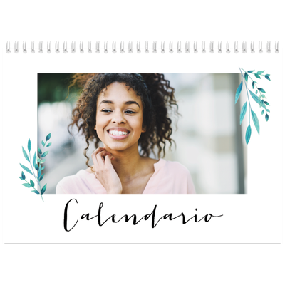 Calendario personalizado doble A4 — Ilustraciones de flores [portada]