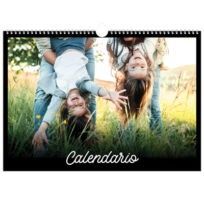Calendario A3 horizontal — Negro minimalista [portada]