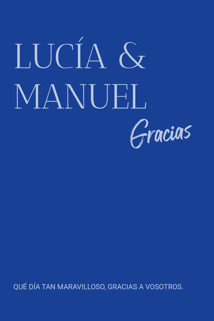 Tarjetas de agradecimiento — Clásico cobalto