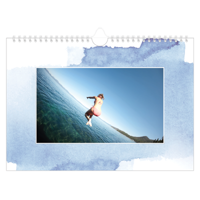 Calendario A4 horizontal — Fondos de acuarela [portada]