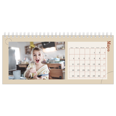 Calendarios de mesa — Texto asimétrico [portada]