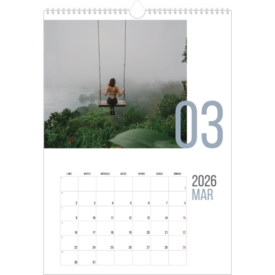 Calendarios A3 — Meses numerados [Marzo]