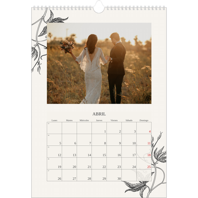 Calendarios A3 — Tinta y hiedra [Abril]