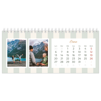 Calendario fotográfico de escritorio — Letras y rayas