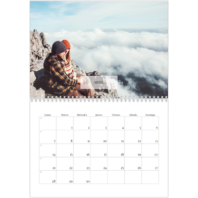 Calendario personalizado doble A4 — Calendario clásico [Abril]