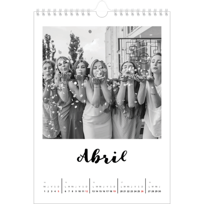 Calendario personalizado A4 — Escrito a mano [Abril]