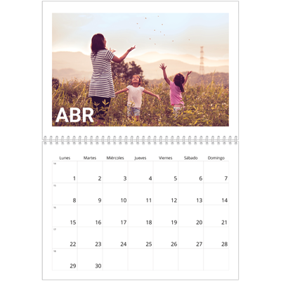 Calendario personalizado doble A4 — El gran mes [Abril]