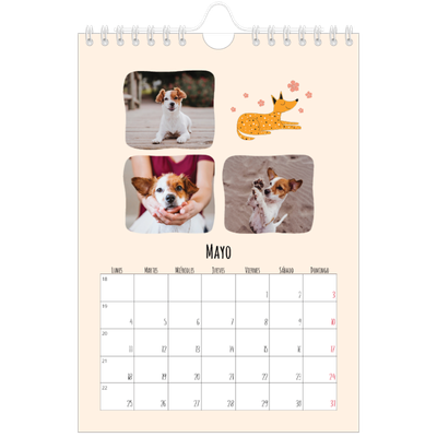 Calendario personalizado A5 — Perros y garabatos [portada]