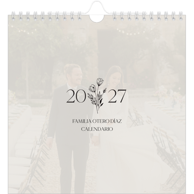 Calendarios Cuadrados — Iniciales en flor [portada]