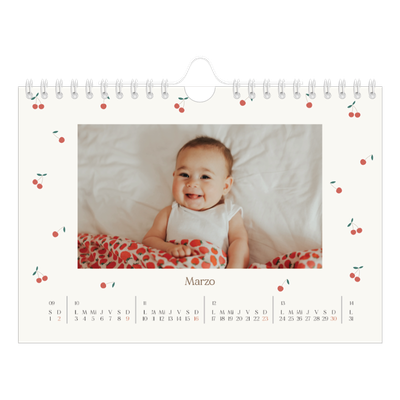 Calendario personalizado A5 — Pequeñas cerezas [Marzo]