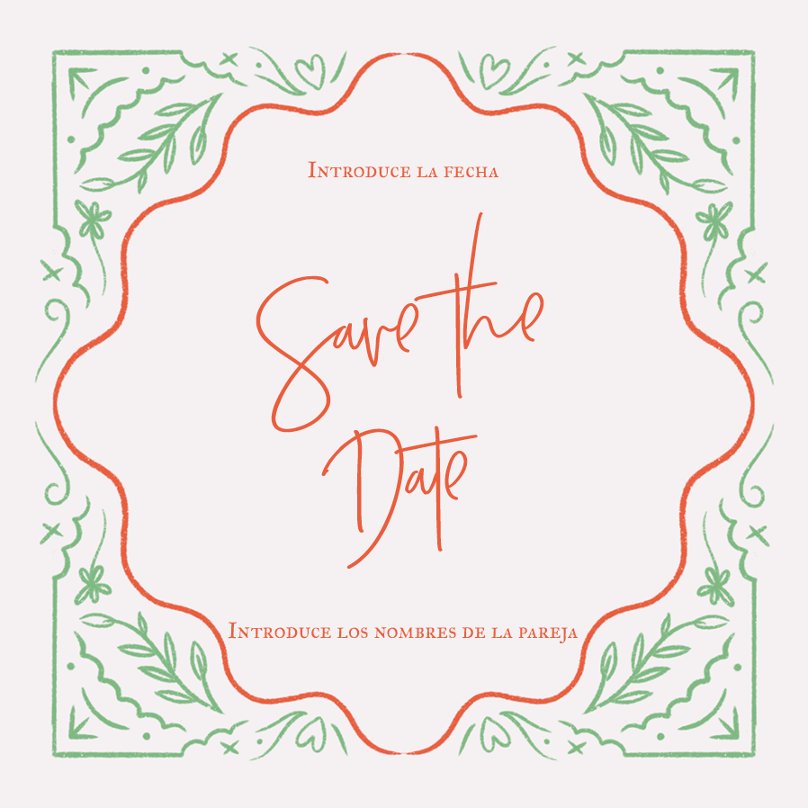 Save the date — Bordes retro pop