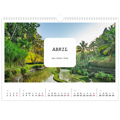 Calendario A3 horizontal — La historia completa [Abril]