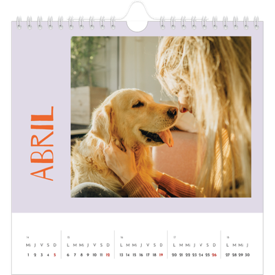 Calendarios Cuadrados — Divertido y colorido [Abril]
