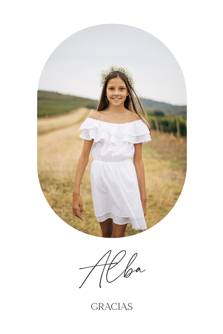 Tarjetas de agradecimiento — Marco oval moderno